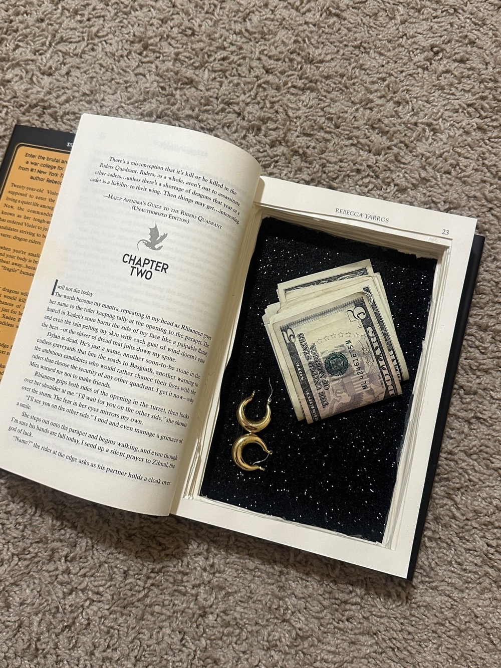 Fourth Wing book safe - handmade